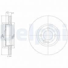 Delphi BG3661C - Brzdový kotúč