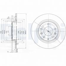 Delphi BG3875C - Brzdový kotúč
