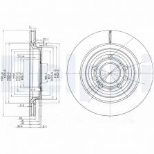 Delphi BG3886C - Brzdový kotúč