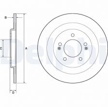 Delphi BG4688C - Brzdový kotúč