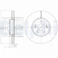 Delphi BG9056C - Brzdový kotúč -