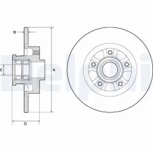 Delphi BG9190RSC - Brzdový kotúč -