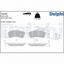 Delphi LP3153 - Brzdové platničky