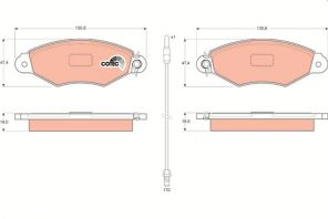 TRW GDB1402 - Brzdové platničky -