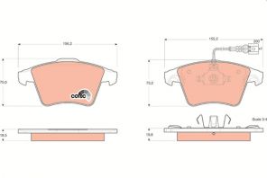 TRW GDB1555 - Brzdové platničky -