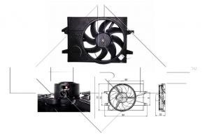 NRF 47007 - Ventilátor motora -