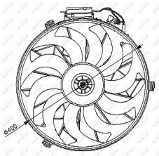 NRF 47028 - Ventilátor motora -