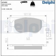 Delphi LP1653 - Brzdové platničky -