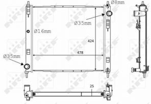 NRF 58231 - Chladič vody -