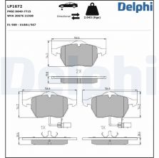 Delphi LP1672 - Brzdové platničky -