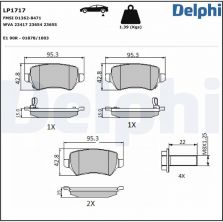 Delphi LP1717 - Brzdové platničky