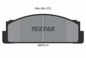 Textar 2007304 - Brzdové platničky -