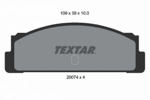 Textar 2007404 - Brzdové platničky -