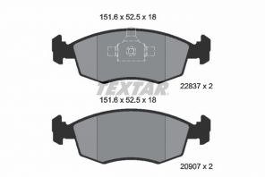 Textar 2090704 - Brzdové platničky -