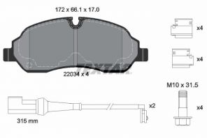Textar 2203401 - Brzdové platničky -