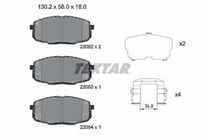 Textar 2205203 - Brzdové platničky -
