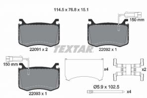 Textar 2209101 - Brzdové platničky -