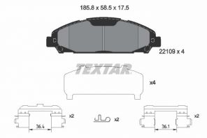 Textar 2210901 - Brzdové platničky -