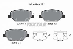 Textar 2213901 - Brzdové platničky -