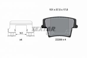 Textar 2220903 - Brzdové platničky -