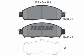 Textar 2243901 - Brzdové platničky -