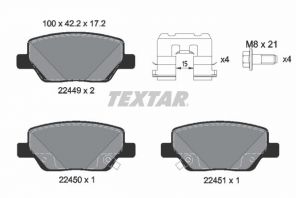 Textar 2244901 - Brzdové platničky -