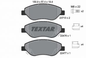 Textar 2247601 - Brzdové platničky -