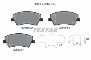 Textar 2251801 - Brzdové platničky -
