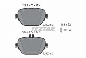 Textar 2260201 - Brzdové platničky -