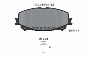 Textar 2280301 - Brzdové platničky -