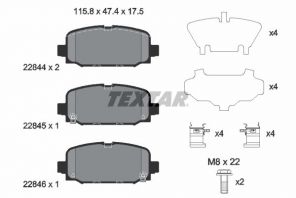 Textar 2284401 - Brzdové platničky -
