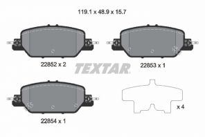 Textar 2285201 - Brzdové platničky -