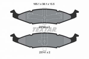 Textar 2374001 - Brzdové platničky -