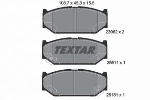 Textar 2396201 - Brzdové platničky -