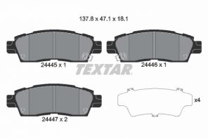 Textar 2444501 - Brzdové platničky -