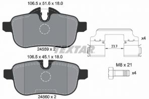 Textar 2455901 - Brzdové platničky -