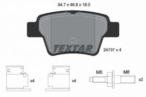 Textar 2473701 - Brzdové platničky -