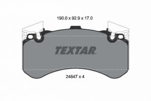 Textar 2484701 - Brzdové platničky -