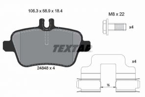 Textar 2484803 - Brzdové platničky -