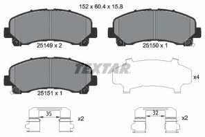 Textar 2514901 - Brzdové platničky -
