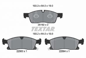 Textar 2519209 - Brzdové platničky -