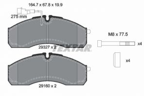 Textar 2932701 - Brzdové platničky -