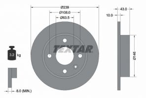 Textar 92050900 - Brzdový kotúč -