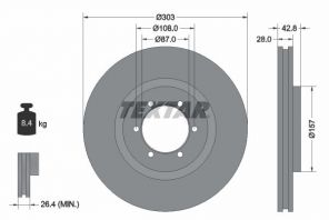 Textar 92180003 - Brzdový kotúč -