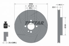 Textar 92196703 - Brzdový kotúč -
