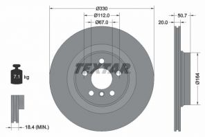 Textar 92306805 - Brzdový kotúč -