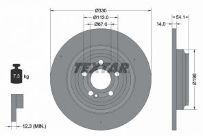 Textar 92306905 - Brzdový kotúč -