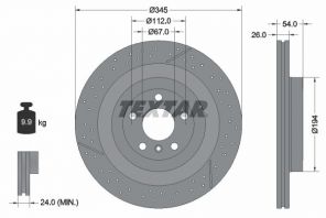 Textar 92307905 - Brzdový kotúč -