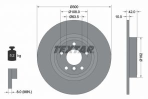 Textar 92309505 - Brzdový kotúč -