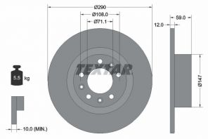 Textar 92313603 - Brzdový kotúč -